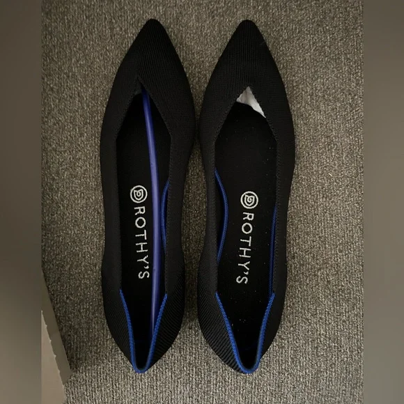 Black ROTHY’s flats. BRAND NEW SIZE 10.5 - Picture 1 of 3